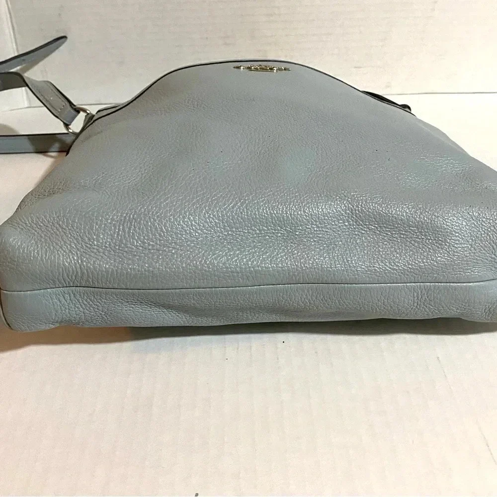 Coach blue leather crossbody handbag